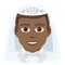 Man with Veil- Medium-Dark Skin Tone emoji on Emojione